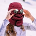 thumbnail image 5 of Men Women Windproof Full Cover Balaclava with Glasses Mask, Winter Thermal Thick Ski Cap Camping Hunting Trapper Hat, 5 of 6