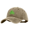 thumbnail image 4 of St. Patrick's Day Green Baseball Cap with Embroidered Shamrock, Adjustable Breathable Cotton Hat for Men and Women, Funny Festive Party Accessory for Holiday Celebrations and Gift Ideas Khaki, 4 of 5