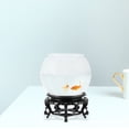 thumbnail image 4 of FONWILYO 1Set Portable Plastic Fish Tank for Home Decor Clear Round Fish Bowl with Base, 4 of 6