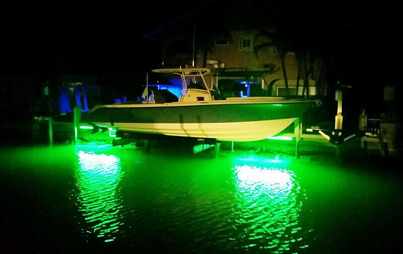 12V Blue LED Strip Light Night Fishing Boat PCB Waterproof IP68 5M, Clear