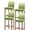 Green, variant on Turquoise Wood Grain Bar Stool Covers Set of 2, Country Retro Wooden Plank Gray Stretch Washable Bar Chair Covers with Backs, Removable Pub Counter Height Chair Cover for Kitchen Dining Room Cafe