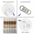 thumbnail image 3 of Vintage Brown Wood Shower Curtain, Waterproof Shower Curtains for Bathroom, Farmhouse Wooden Plank Rustic Washable Fabric Bathtub Curtain Set Bath Decor with 12 Hooks Stall 36"x72", 3 of 6