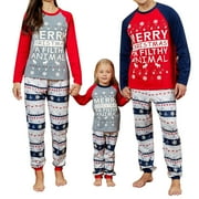 Shuttle tree Family Matching Merry Christmas Pajamas Set Holiday Santa Tree Sleepwear Xmas PJS Set for Couples and Kids