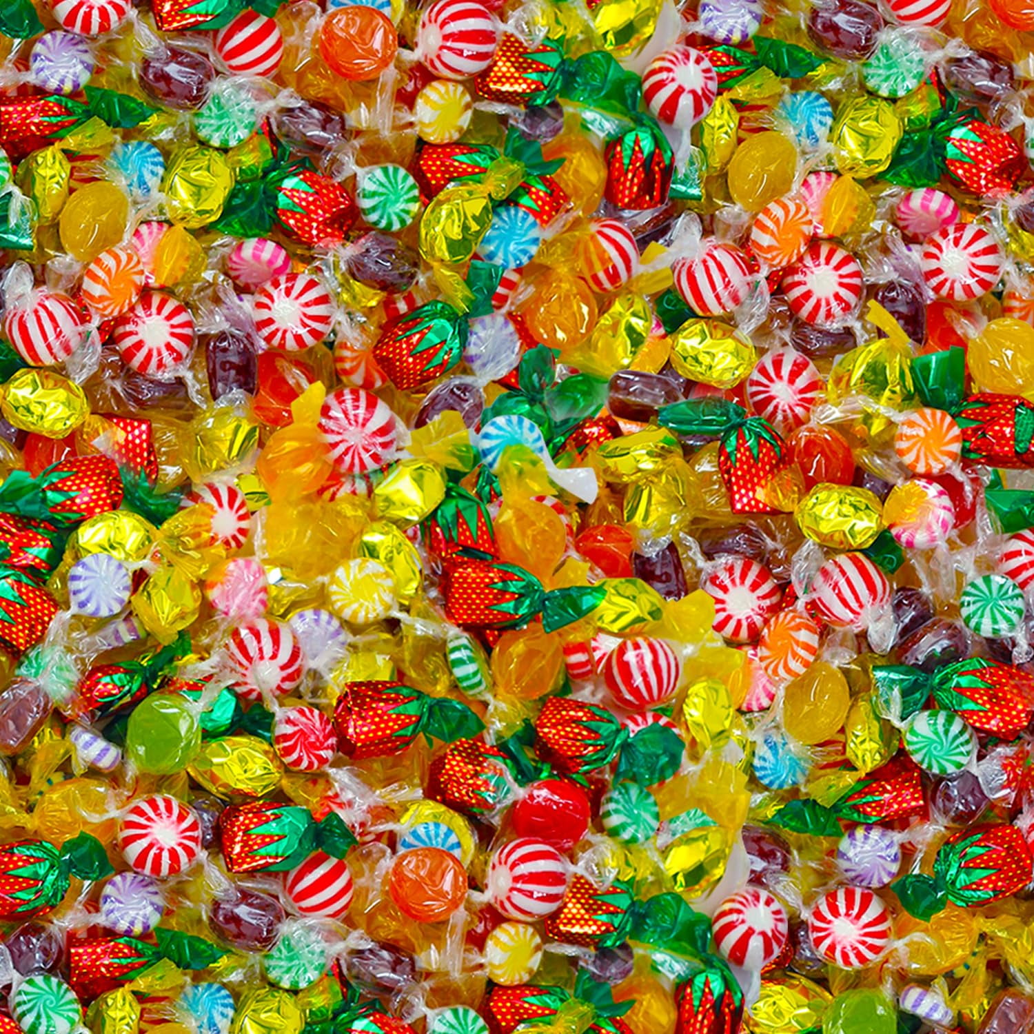 Lalees Assorted Hard Candy Mix, 4 lb Bulk Individually Wrapped Classic Candy Variety Pack for Candy Bowls, Offices, Parties & Events