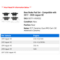 thumbnail image 2 of Rear Brake Pad Set - Compatible with 2017 - 2020 Jaguar XE 2018 2019, 2 of 2