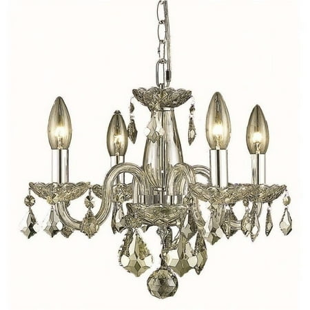 

Elegant Lighting Rococo 15 4 Light Royal Crystal Chandelier in Golden