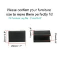 thumbnail image 2 of Unique Bargains Furniture Feet Plastic Rectangle Shaped Non-Slip Chair Legs Tip Black 12pcs, 2 of 5