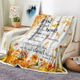 thumbnail image 3 of Bible Verse Fall Throw Blanket, Autumn Thanksgiving Harvest Pumpkins Sunflowers Inspirational Quotes Trust in The Lord Warm and Cozy Fleece Throw Blanket for Bed, Couch, Travel Camping Blankets, 3 of 4
