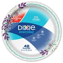 Dixie Everyday Paper Plates, 8.5", 48 Count