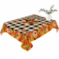 thumbnail image 2 of Thanksgiving Turkey Table Cloth Waterproof Tablecloths, Fall Maple Leaves Black Plaid Rustic Tablecloth Dining Table Cover for Kitchen Party Tabletop Outdoor, Rectangle Tablecloth 60x102 Inch, 2 of 9