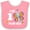 Pink and White, variant on Inktastic I Am 1 Year Old Cute Smiling Butterfly with Flowers Girls Baby Bib