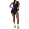 thumbnail image 2 of Tennis Dress Golf Dresses for Women Tummy Control Lapel Zipper Slim Fit Breathable Workout Dress Athletic Dresses, 2 of 7