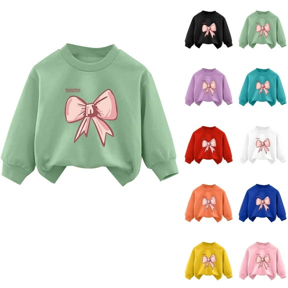 Ahuyic Toddler Kids Loose Top, Casual Long Sleeve Blouse For Autumns And Winter, Children's Hoodie Western-style Long Sleeved Girls' Printed Long Sleeved Base Shirt Casual Top