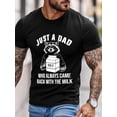 thumbnail image 2 of Camiseta de manga corta para hombre, estilo casual, con cuello redondo y estampado de oso negro., 2 of 8