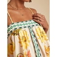 thumbnail image 3 of Multicolor Floral Print Spaghetti Strap Loose Mini Dress For Women, 3 of 8