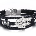 thumbnail image 1 of Genuine Braided Leather Hand of Hamsa Bracelets,8.5 Inch, 1 of 5