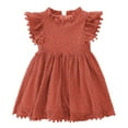 thumbnail image 2 of Esaierr Kids Toddler Short Sleeve Dresses for Girls,Baby Summer Princess Dress Newborn Cute A-line Dress Casual Dress Swing Dresses Ruffle Sleeve Dress for 6M-6T, 2 of 8