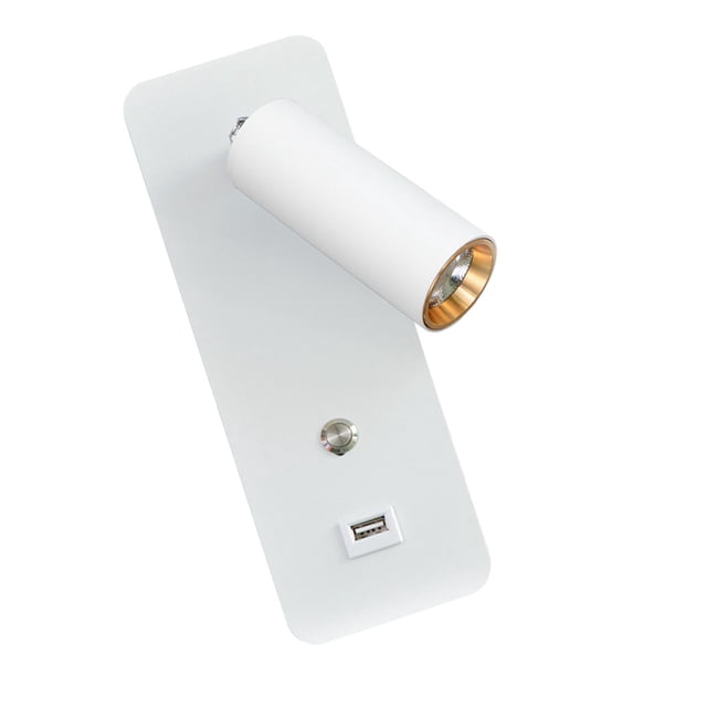 Lámpara de pared minimalista, accesorio de iluminación con interfaz USB, aplique decorativo de 3000 K de luz blanca cálida de para el hogar, sala ,