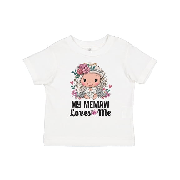 Inktastic My Memaw Loves Me Granddaughter Angel Girls Toddler T-Shirt