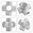 Leke 50mm PVC Pipe Fittings 6 Way Elbow Water Joint Connectors Adapters