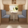 thumbnail image 4 of 2 Pcs/set Polar Fleece RV Dinette Cushions Covers Stretch Couch Cover Booth Seat Covers RV Camper Car Bench Backrest Cover, 4 of 9
