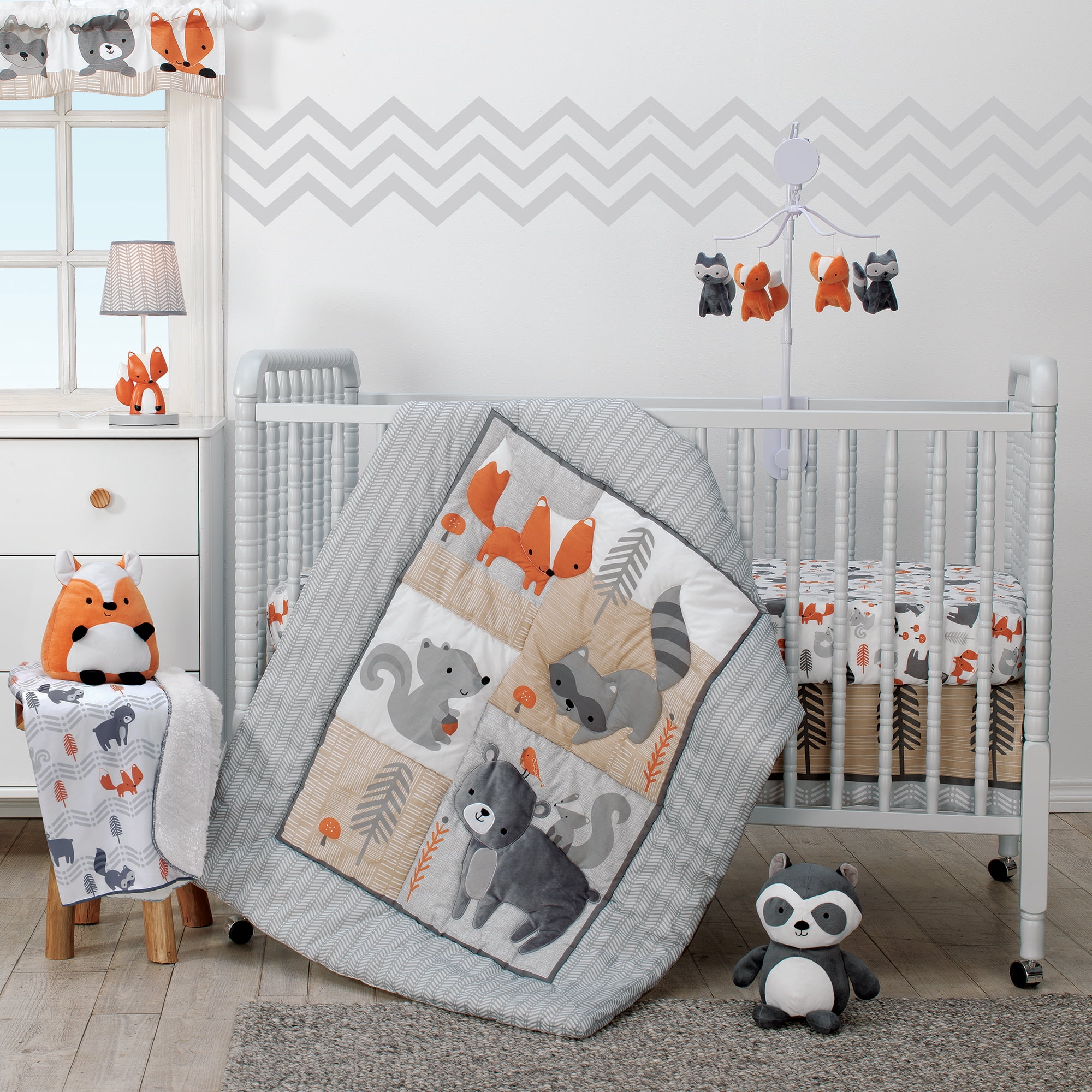 New Levtex Baby Oasis 4 Piece Crib Bumper Bedding Infant Girl Nursery NIP Bright 