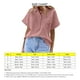 thumbnail image 3 of Blusa de manga corta con cuello vuelto para mujer, blusa informal con botones y cuello en V de Color liso con bolsillos, 3 of 6