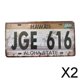 thumbnail image 1 of 6xRetro Hojalata Letrero de Metal Placa de Matrícula Placa de Metal Pub Bar Decoración de Pared E 2 piezas, 1 of 7