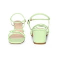 thumbnail image 4 of Perphy Open Toe Slingback Block Heel Sandals for Women Lime Green (Size 8.5), 4 of 4