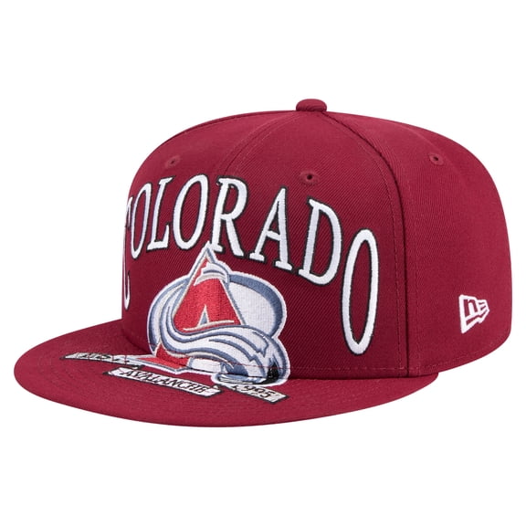 Men's New Era Burgundy Colorado Avalanche Oversized Vintage Arch 59Fifty Fitted Hat