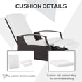 thumbnail image 4 of Fauteuil Inclinable en Rotin Blanc d'Extérieur avec Repose-Pieds – Lounge de Patio pour Porche, Terrasse et Piscine - Confort Réglable et Cadre en Acier Durable (37,8 Pouces x 26 Pouces x 41,7 Pouces), 4 of 7