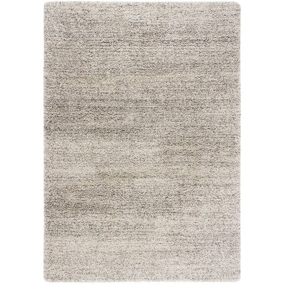 SAFAVIEH Hudson Jaden Striped Shag Area Rug, Ivory/Grey, 6' x 9'