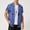 #149-Blue, variant on Men's Abstract Print Short Sleeve Casual Button-Down Shirt Sky Blue XL Gifts for Father