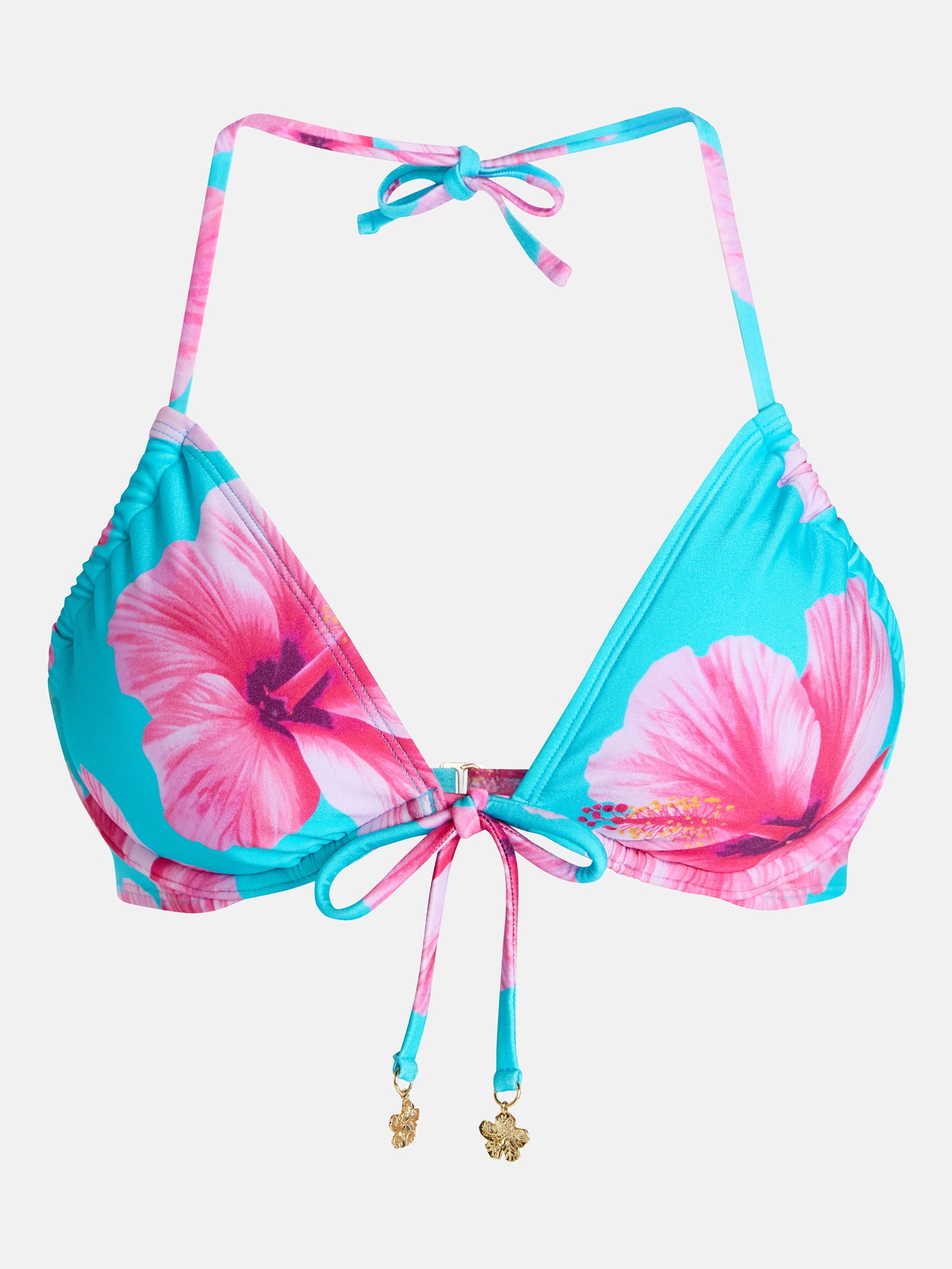 No Boundaries Halter Underwire Bikini Top, Women's XXS-XXL