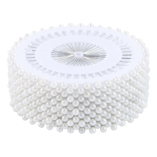 MasteelfCA 480 Pcs Perles Décoratives 3mm Tête Droite (Blanc)