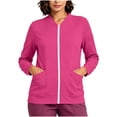 thumbnail image 2 of Gamivast Scrub Jackets for Women Zip up Jacket with Pockets Long Sleeve Workwear Outerwear Nursing Coat Hot Pink M, 2 of 7