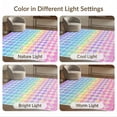 thumbnail image 7 of ODIKA 8'x10' Washable Area Rug Playroom Sparkle Unicorn Checkered Gradient Para Purple for Dining Room, Large Office, Lounge, Non-Slip Chair-Friendly Mat, 7 of 7