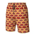 thumbnail image 6 of Uemuo Red Cars Pattern Men's Swim Trunks Hawaiian Beach Bathing Suit Swimsuits Beach Quick-Dry Shorts with Pockets-, 6 of 9