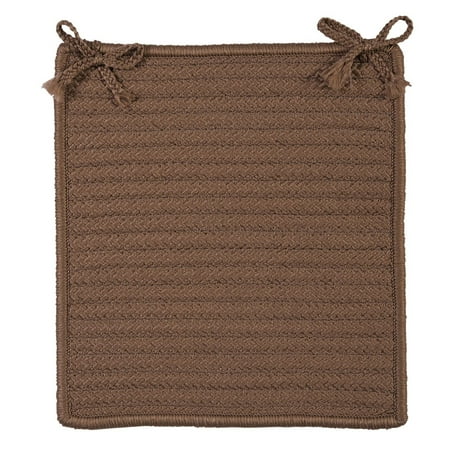 

15 Brown Solid Handmade Braided Reversible Chair Pad