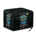 thumbnail image 6 of HELLHERO Owl Moon Print Toaster Cover Fits for 2 Slice, Bread Machine Cover with Adjustable Drawstring, Polyester Waterproof Anti Fingerprint Oven Protector, 6 of 8