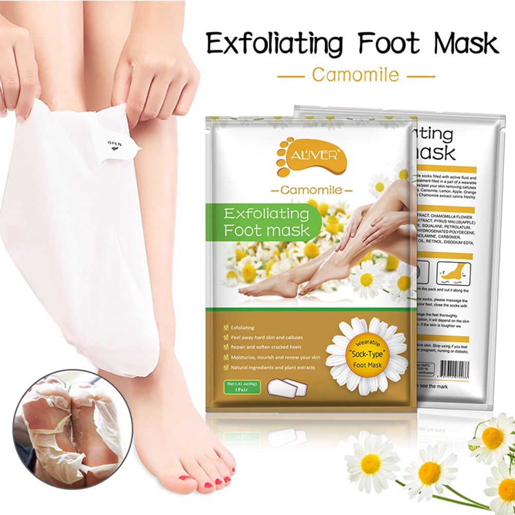 Kripyery 2Pcs ALIVER Exfoliating Foot Mask Dead Skin Callus Peel