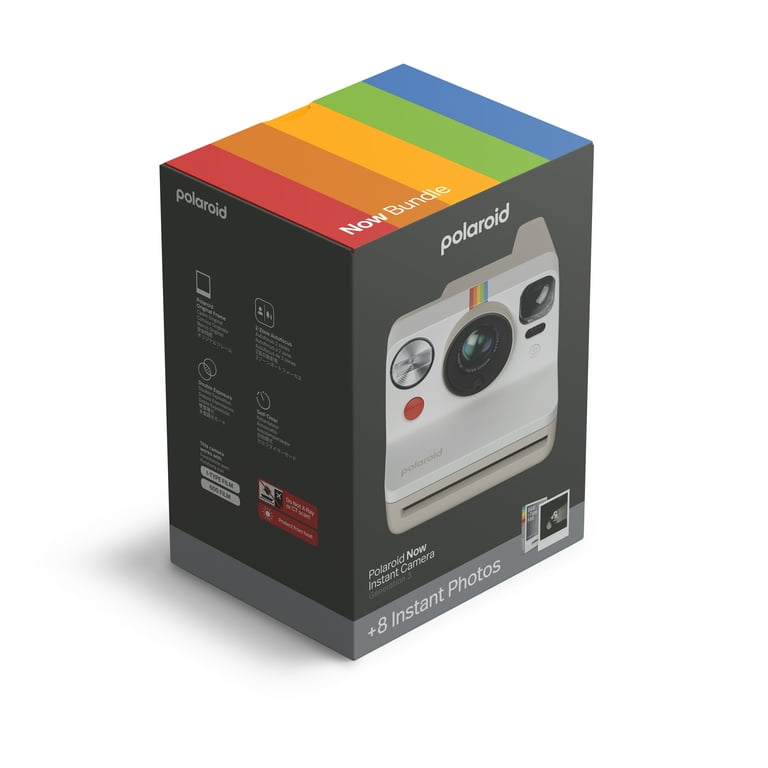 Polaroid Now Generation 3 Instant Camera (Pebble White) + B&W Film