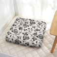 thumbnail image 3 of Tropical Flower & Leaves Pillow 22 Inch Large Square Cushion, Summer Floral Aesthetic, Supportive for Yoga & Lounge, 3 of 7