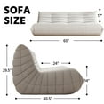 thumbnail image 5 of WHGBJA 3 Seaters Oversize Bean Bag Chair,Lazy Floor Togo Sofa Lounger,High-Density Sponges Filling Sofa Comfy Chairs for Adults,Fireside Chair Furniture Gift for Living Room Bedroom,White, 5 of 9