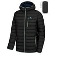 thumbnail image 2 of Mapamyumco Men's Packable Lightweight Puffer Jacket Hooded Windproof Winter Coat with Recycled Insulation Black XXL, 2 of 7