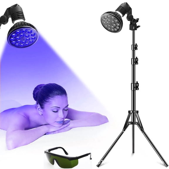 Tanning Lamp for Home Use - 54W 395nm UV Purple Light Sun Lamp with Stand, Portable Indoor Face and Body Tanning Light Machine