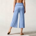 thumbnail image 5 of Delayuji Womens Capri Pants Casual Yoga Pant High Waisted Elastic Yoga Short Flared Pants Summer Sport Wear, 5 of 7