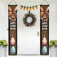 thumbnail image 4 of Happy Easter He Is Risen Porch Sign Banner Easter Party Hanging Banner Decorations for Home Wall Front Door Decor Easter Party Supplies 71x12in, 4 of 8