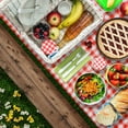 thumbnail image 7 of Lann's Linens 72'' x 30'' Fitted Vinyl Tablecloth w/ Flannel Backing, Red Checkered, 7 of 7