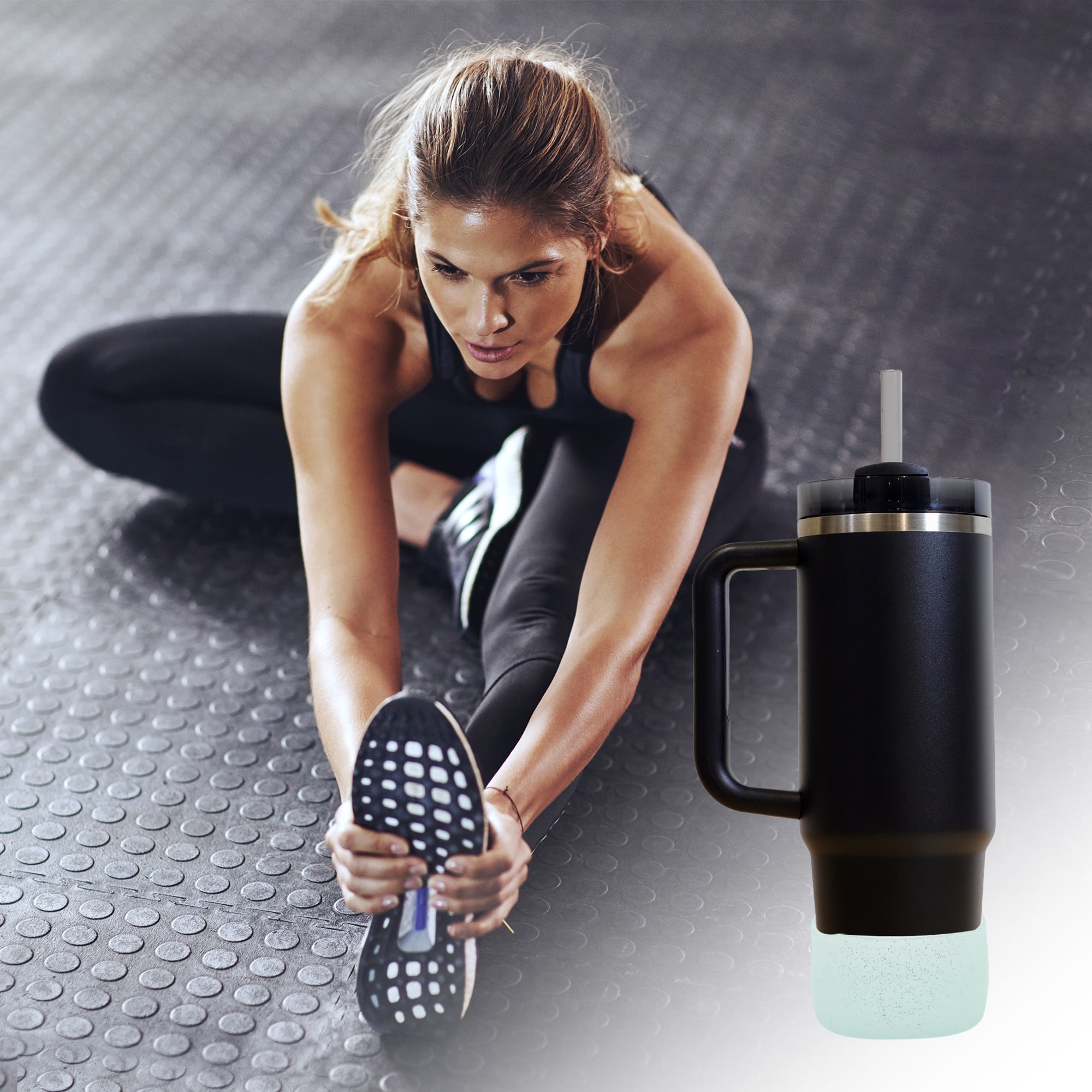Unique Bargains 1Pc Portable Flash Water Bottle Boot Light Blue